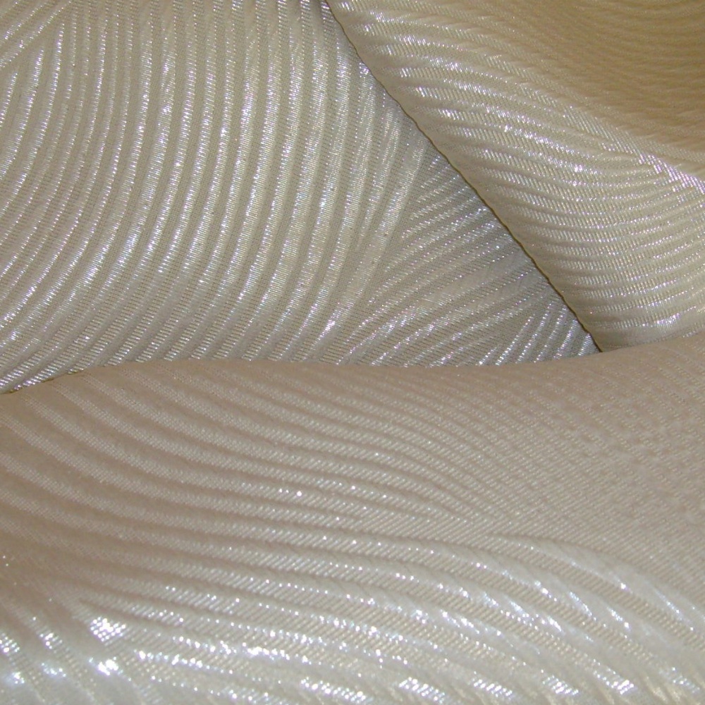 David Tutera Off White Swirl Jacquard Fabric